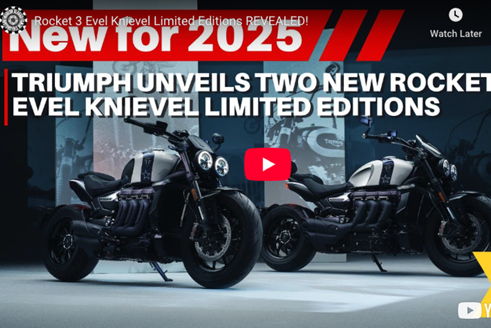 Triumph Unveils Two New Rocket 3 Evel Knievel Limited Editions - Video
