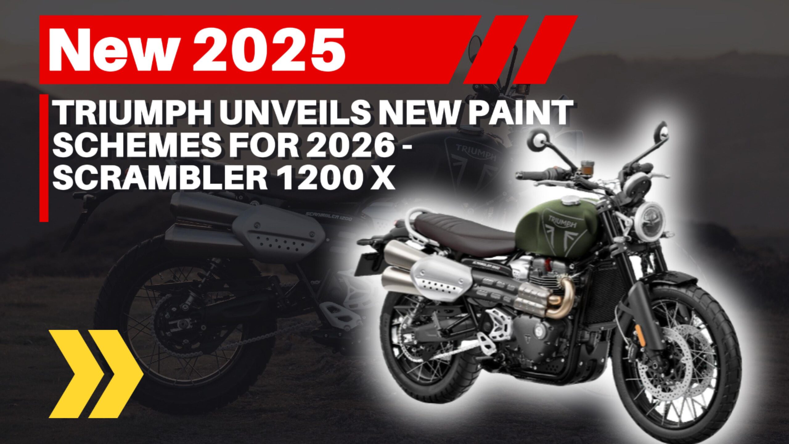 Triumph Unveils New Paint Schemes For 2026 - Scrambler 1200 X