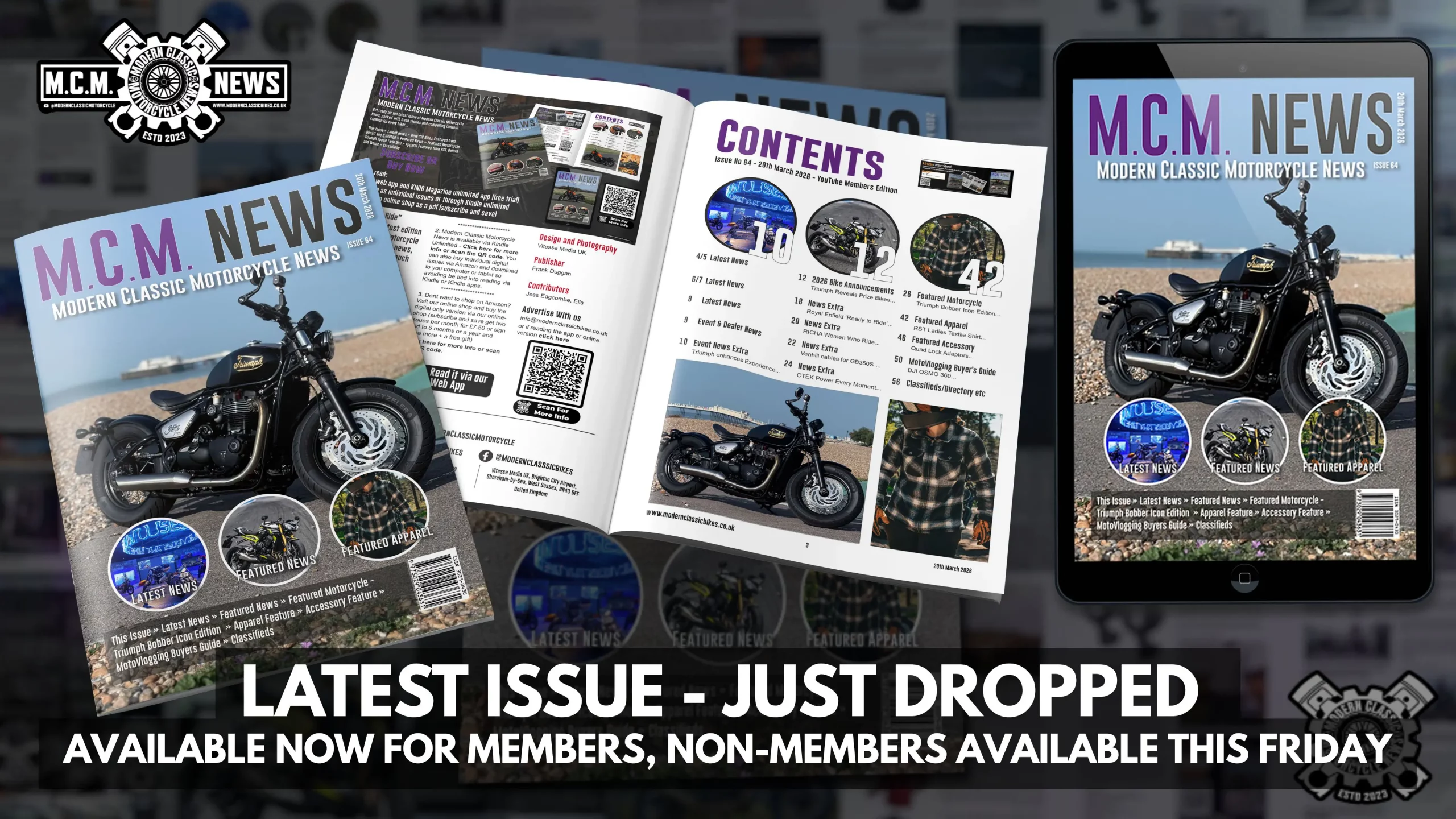 Members Only: New issue of M.C.M. News Digital-Only Version has dropped – Issue 64