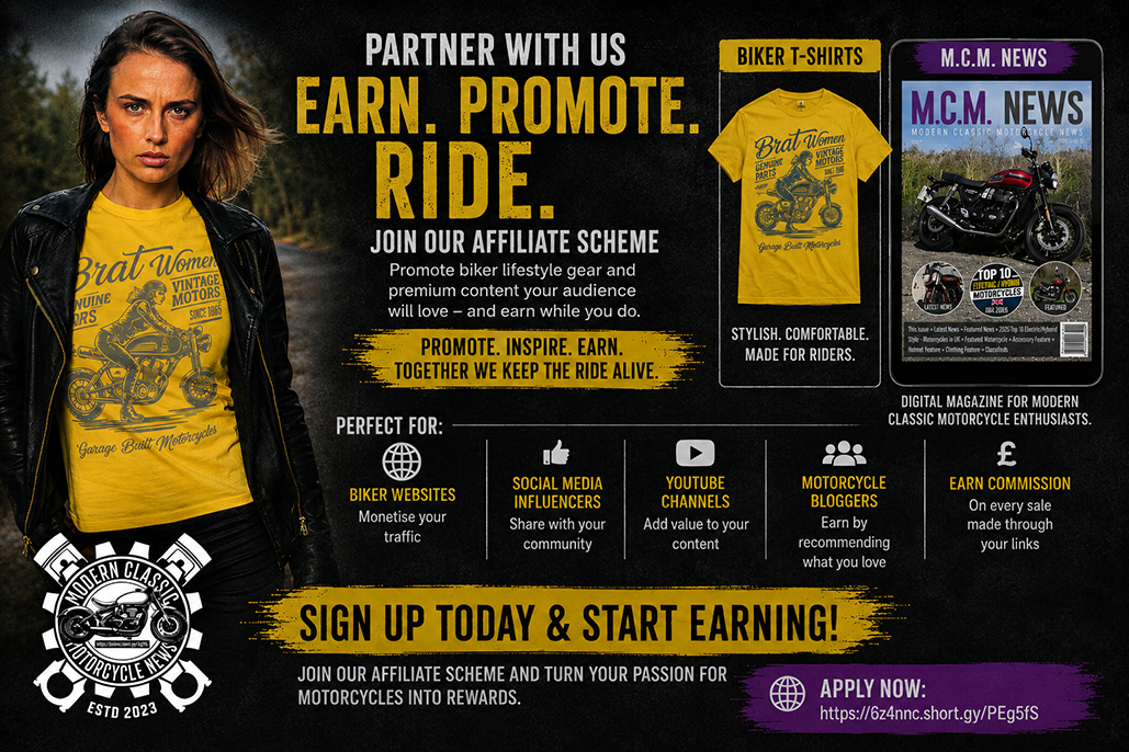 Affiliate Programme for Motorcycle Websites, YouTubers and Social Media Creators