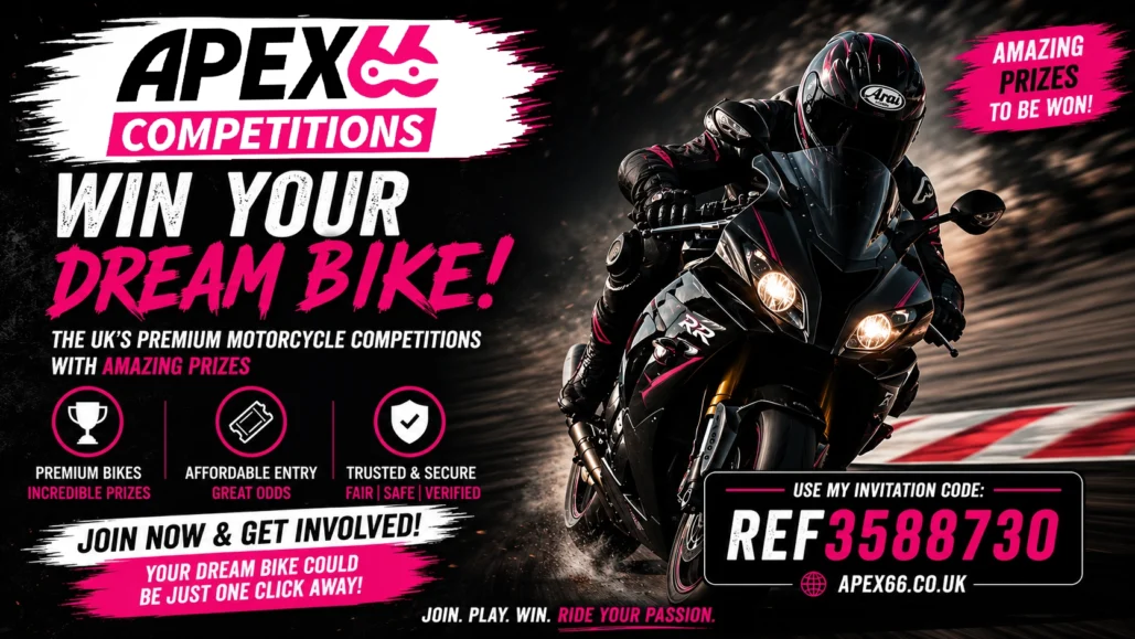 Win Your Dream Motorcycle With Apex66 Competitions